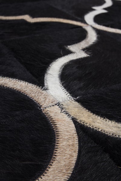 Flachflor Teppich Kehinde Schwarz Modern 120 x 170 cm