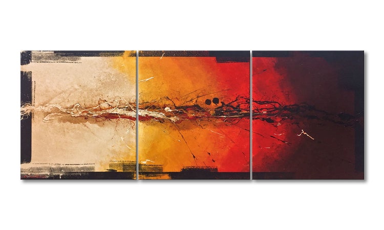 Das schöne Bild -Set On Fire- 180x70x2 cm handgemaltes Unikat