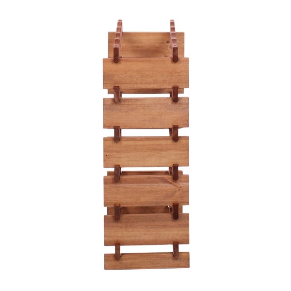 Weinregal VINOTECA FLEX PRO HxBxT 79x46x28cm 24 Flaschen auf 6 Ebenen Massives Kiefernholz Braun geölt