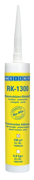WEICON RK-1300 | Acrylat-Strukturklebstoff, pastöser No-Mix Klebstoff | 0,33 kg | beige, opak