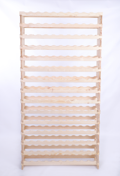 Weinregal VINOTECA FLEX PRO HxBxT 205x103x28cm 150 Flaschen auf 15 Ebenen Massives Kiefernholz Natur unbehandelt