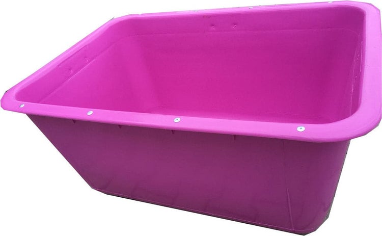 Mörtelkübel Stahl-Schiene Mörtelwanne, Pflanzkübel, 200 Liter   Fehlfarben, Fehldruck / pink