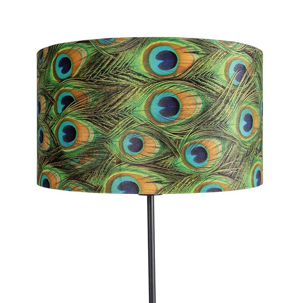 Stehlampe mit Pfauenfederdesign