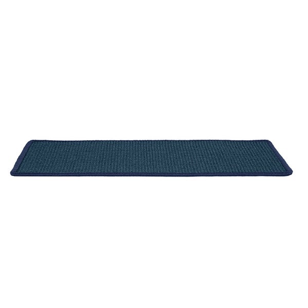 FLOORDIREKT Stufenmatte aus Sisal - Pure Nature - Umkettelt & Selbstklebend - Blau - 23,5 x 65 cm - Rechteckig ohne Lippe