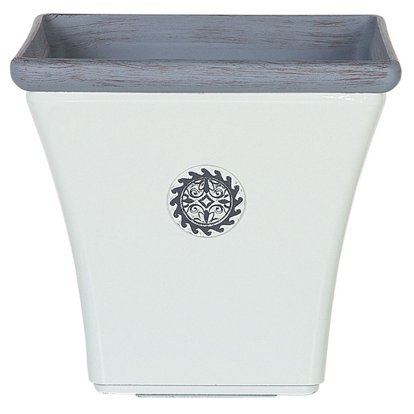 Blumenkübel ELATEIA 37 cm Weiß