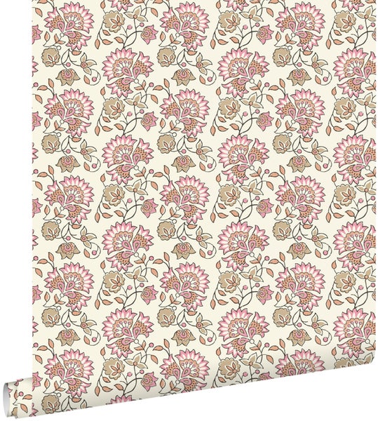 Tapetenrolle mit floralem Muster