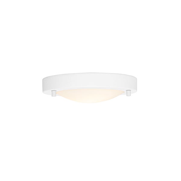 Flache runde LED Deckenleuchte in Weiss mit warmweissem Lichtschein