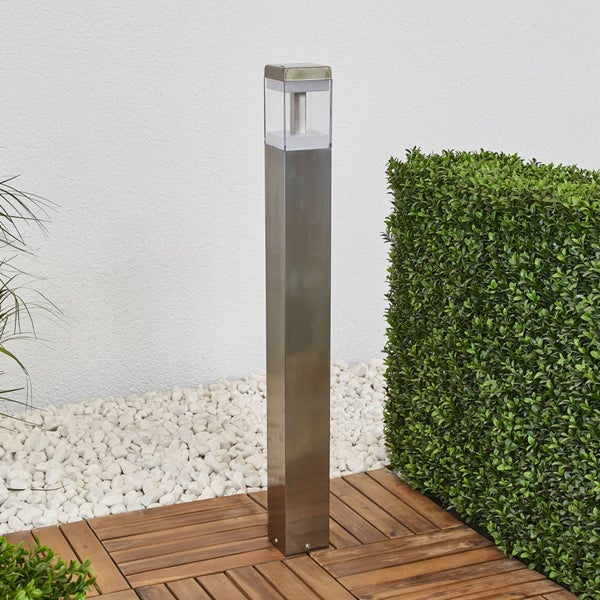 Lindby LED Baily (spritzwassergeschützt (Modern) in Alu aus Edelstahl (1 flammig, )