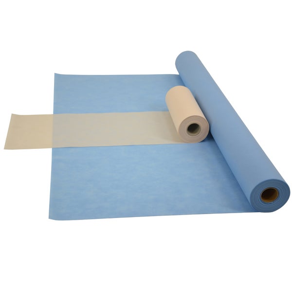 Sensalux Kombi-Set 1 Tischdeckenrolle 1m x 25m hellblau + Tischläufer 30cm creme