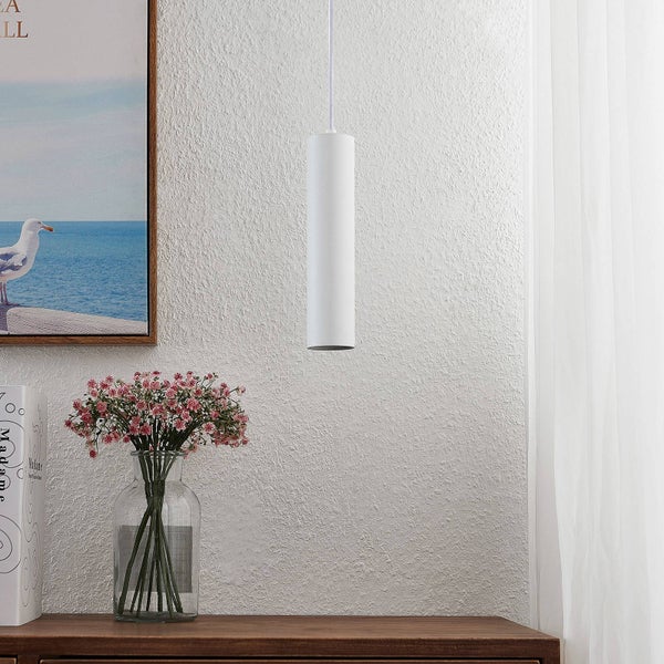PRIOS Pendelleuchte Neliyah (Modern) in Weiß aus Metall (1 flammig, GU10) - Deckenlampe Esstischlampe Hängelampe Hängeleuchte Wohnzimmerleuchte