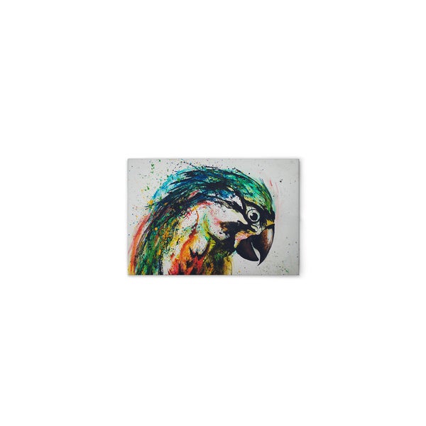 Gemälde eines Papageien auf Leinwand