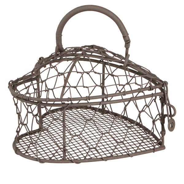 Dekorative herzförmige Drahtkorb mit Henkel