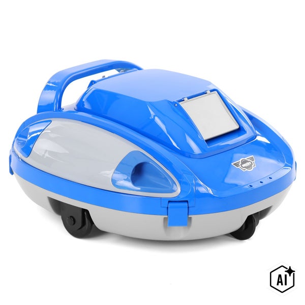 Poolroboter für die automatische Reinigung von Schwimmbecken mit Hecht Logo