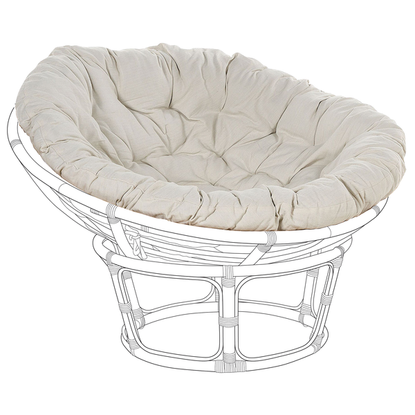 Papasan Sessel mit Kissen