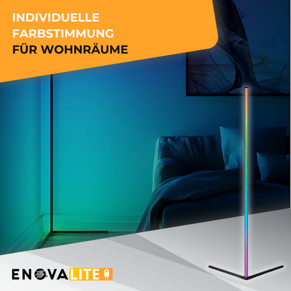 Stehleuchte zur individuellen Farbgestaltung im Wohnraum