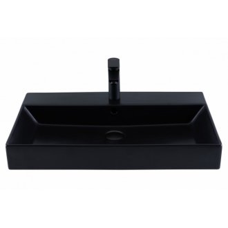 Waschbecken 60x45 Waschtisch 17060 Schwarz Matt
