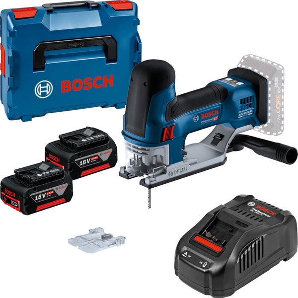 Bosch Akku-Stichsäge GST 18V-155 SC / 2x 5,0 Ah + Ladegerät in L-Boxx 136