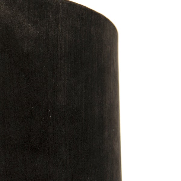 Velour Lampenschirm schwarz 35/35/20 mit goldener Innenseite