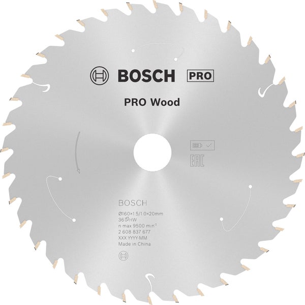 Bosch PRO Wood cordless Blatt für Kreissägen 160 x 1,5 x 20 mm - 2608837677