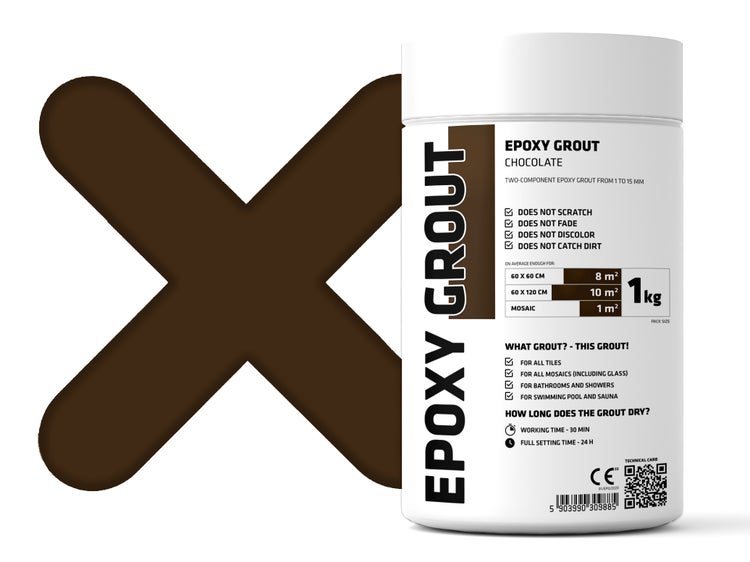Epoxidharzmörtel zum Füllen von Fugen  - Schokoladenbraun -  1Kg