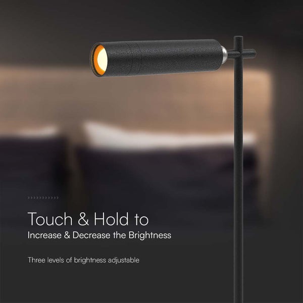 V-TAC VT-7413-B - Table Lamps - Wiederaufladbare Table Lamps - IP20 - Schwarz - 3 Watt - 300 Lumen