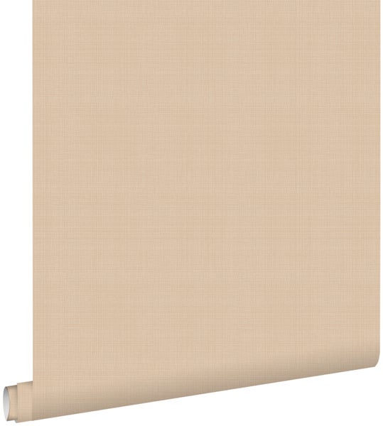 ESTAhome Tapete Leinen-Optik Beige - 0,53 x 10,05 m - 139472