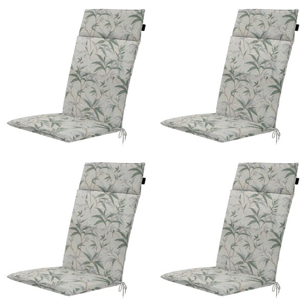 Hochlehnerauflage Palma natur - ca. 120x50 cm - 4er-Set