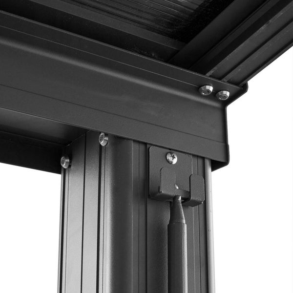 Home Deluxe - Terrassenüberdachung SOLIS DELUXE - 390 x 295 x 233 / 272 cm - inkl. Schiebedachfunktion - inkl. Hohlkammerplatten, Montagematererial I Pergola Überdachung Terrassendach