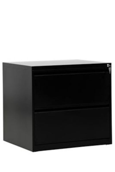 PROREGAL Hängeregistraturschrank 2 Schubladen Mare HxBxT 70 x 76 x 62 cm Schwarz