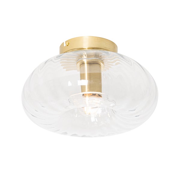 Art-Deco-Deckenleuchte Gold mit Glas - Ayesha