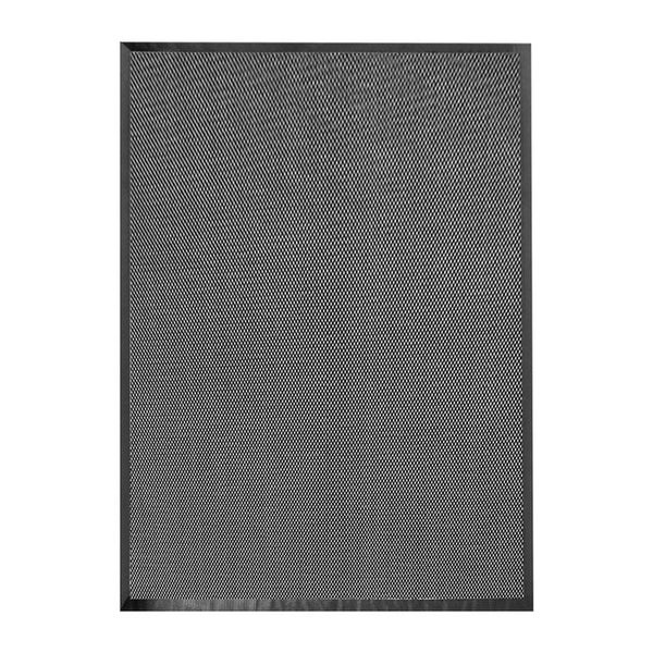 Rechteckige anthrazitfarbene Schmutzfangmatte mit strukturierter Oberfläche und Gummirand.
