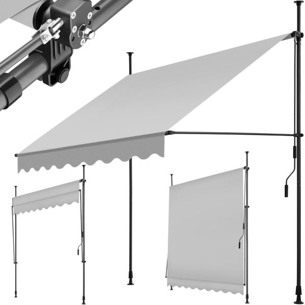 Klemmmarkise tectake  mit Handkurbel einfache Montage