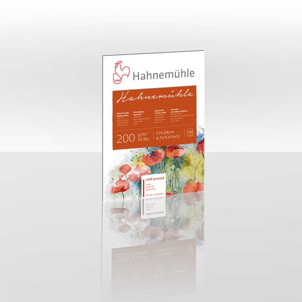 Hahnemühle Aquarellpapier, 200 g/qm, Format 17x24 cm