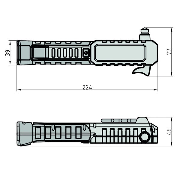 BASI Multifunktions-Notfallwerkzeug Stehend, hängend oder magnetisch Notfall-Leuchte (LED, 2 Modi) Notfall-Fensterhammer und Notfall-Gurtschneider 3AA Batterien (nicht im Lieferumfang enthalten)