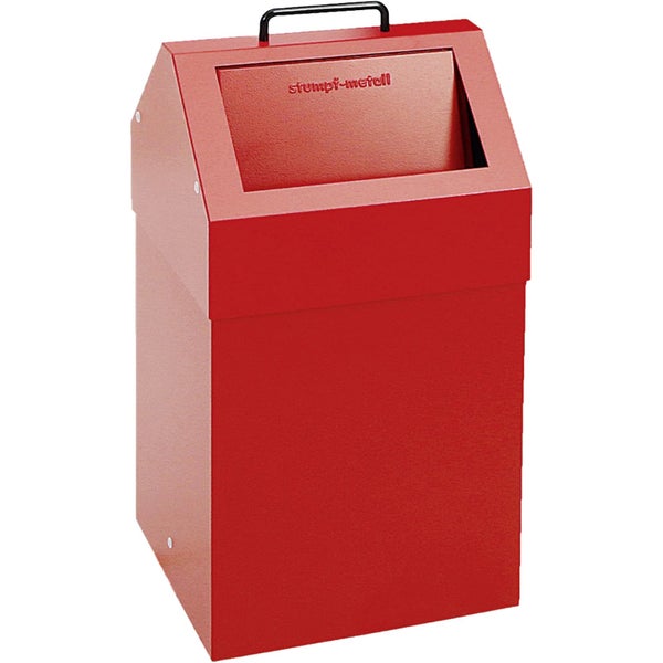 Papierkorb aus Metall mit Griff