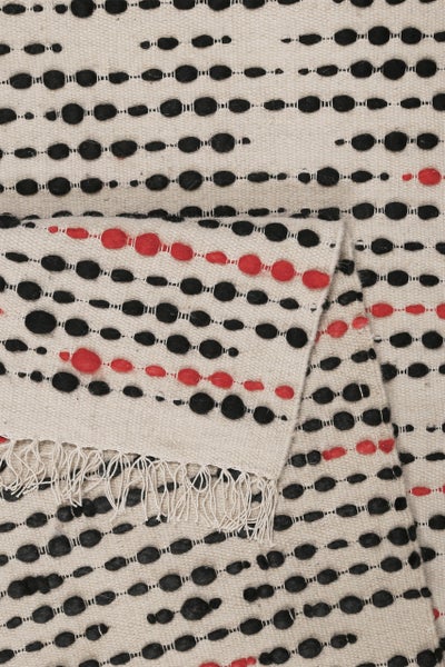 Wollteppich Creme Beige London Red WECONhome 80x150 cm