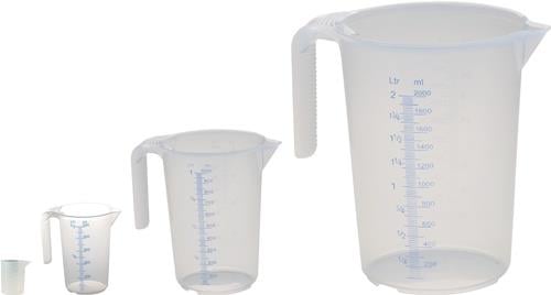 Messbecher Set mit verschiedenen Größen.