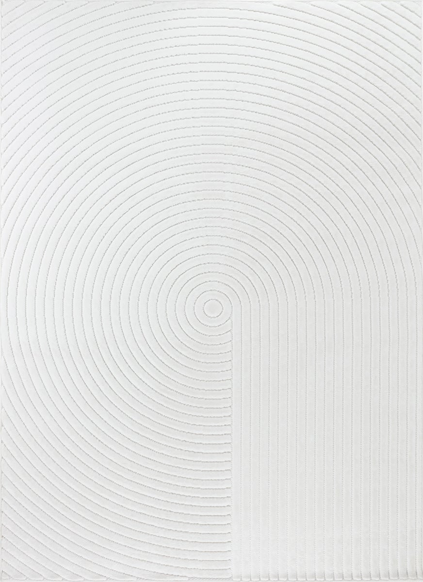 Moderner Skandinavischer Teppich für Innen-/Außenbereich - Weiß - 120x170cm - EMIKO