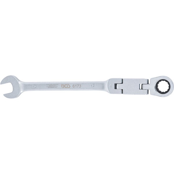 Gelenk-Ringratschenschlüssel mit Maulschlüssel, Schlüsselweite 13 Millimeter