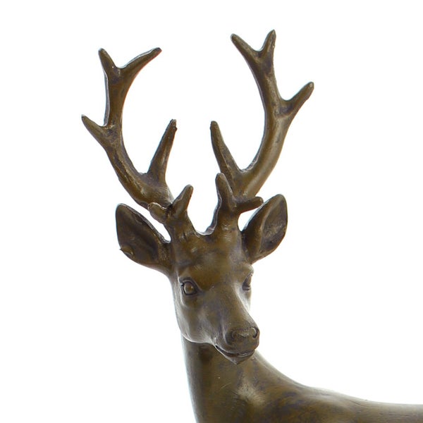 FRANK FLECHTWAREN | Dekofigur Hirsch, KUNSTSTOFF, Höhe 22 cm