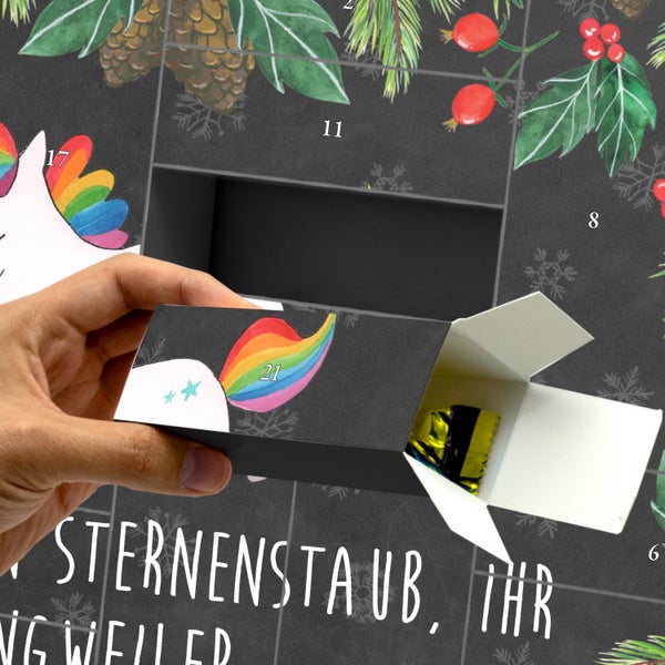 Mr. & Mrs. Panda Befüllbarer Adventskalender Einhorn Happy - Schwarz