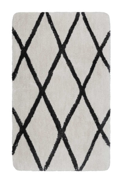 Badteppich Creme Schwarz San Bosa Homie Living 55x65 cm