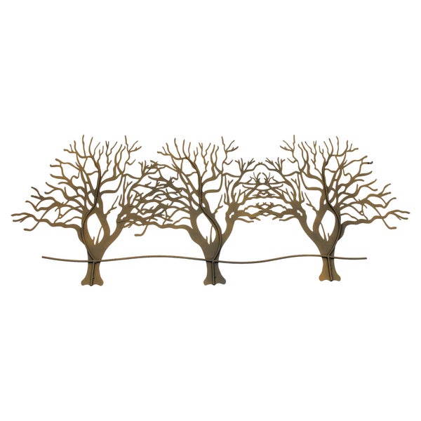 FRANK FLECHTWAREN | Wanddeko Bäume, METALL, 100 x 43 cm