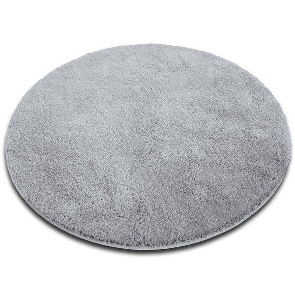 Runder, flauschiger Teppich