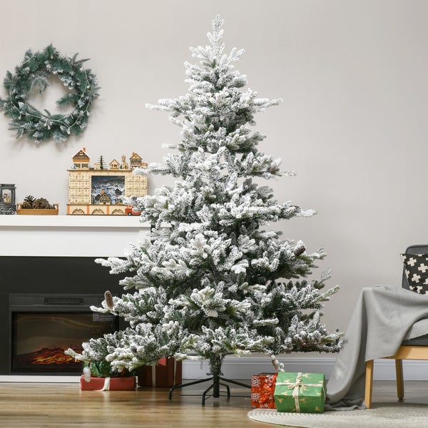 HOMCOM Weihnachtsbaum, Φ153 x H180 cm, PE, Grün
