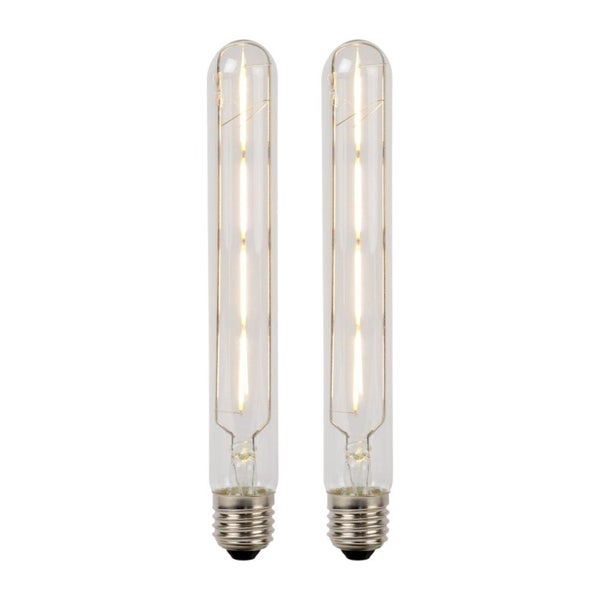LED Lampe, E27 Kolbenform, klar -Vintage, 600 Lumen, dimmbar 2er-Pack