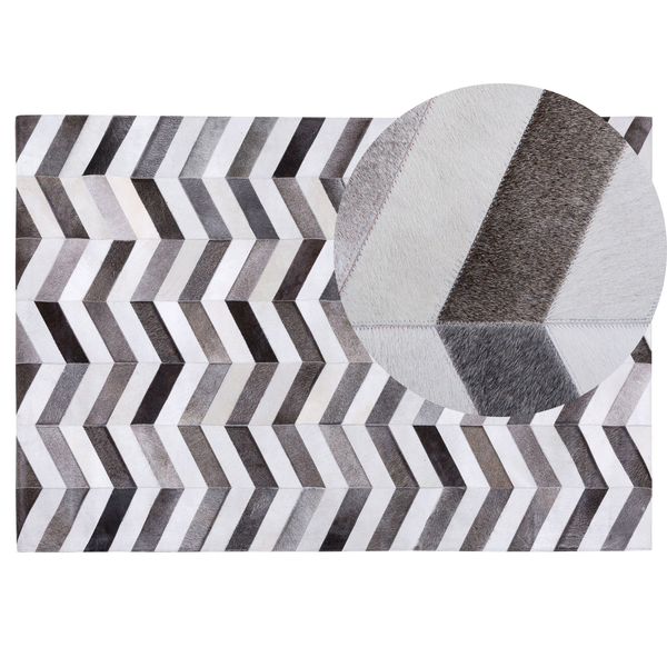 Teppich AKSAZ Bunt 140 x 200 cm Echtleder