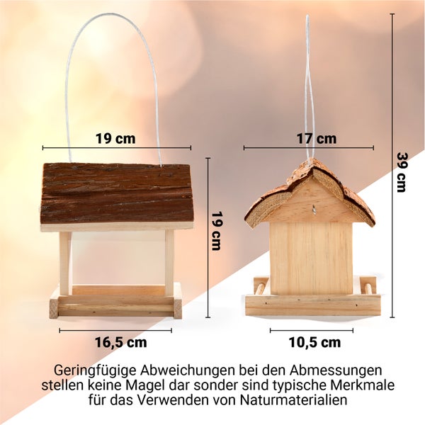 Futterhaus CULT at home Vogelhaus Höhe 19cm braun aus Holz