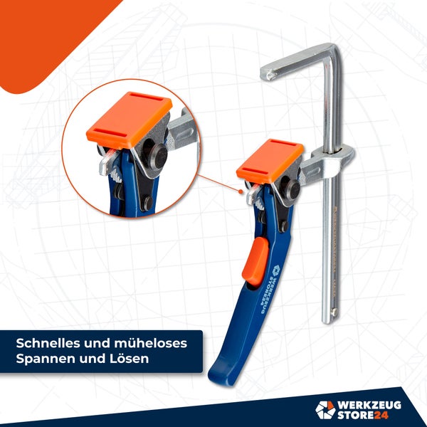 Werkzeug STORE24 Schraubzwinge, 300/80 Millimeter, zur Fixierung in Werkstatt und Handwerk