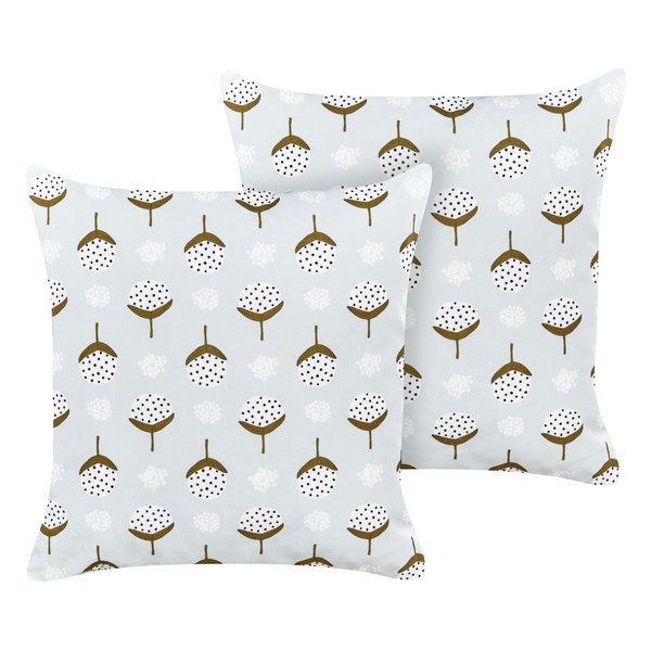 Gartenkissen 2er Set CUNEO Geometrisches Muster 45 x 45 cm Grün
